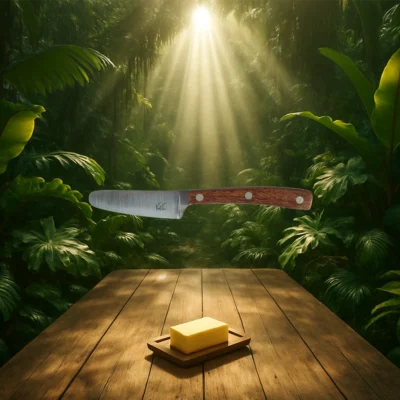 Couteau à beurre Ebène verte