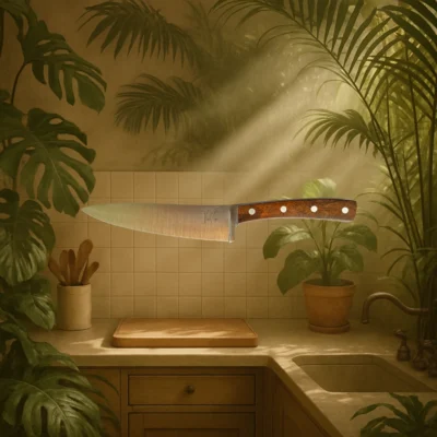 Couteau de cuisine 15cm Ebène verte