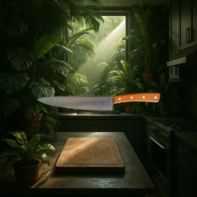 Couteau de cuisine 20cm Bois grage