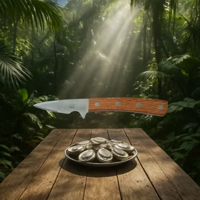 Couteau à huîtres Bois grage